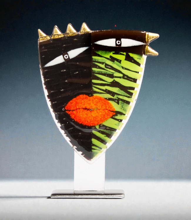 Glasstudio Habrat - Golden Mask lime/goud