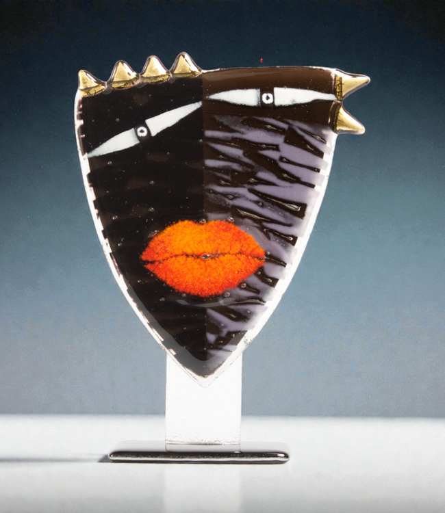 Glasstudio Habrat – Golden Mask violet/gold