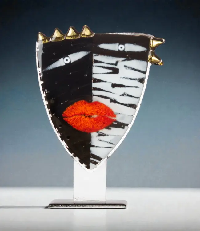 Glasstudio Habrat - Golden Mask wit/goud