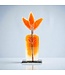 Glass Studio Habrat Habrat - Glazen Weidebloem oranje, 20 cm