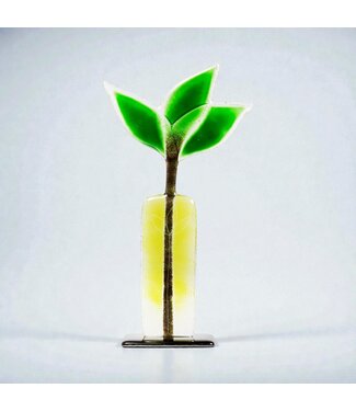 Glass Studio Habrat Habrat – Glas-Wiesenblume lime, 29 cm