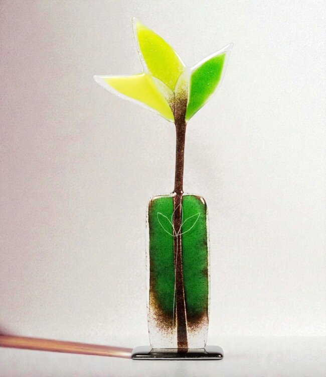 Glass Studio Habrat - Glas-Wiesenblume 32 cm