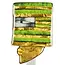 Glasstudio Habrat - Golden Head nr. 3 lime - Glas & 24kt Goud