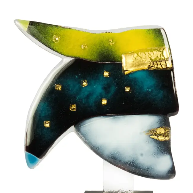 Glasstudio Habrat - Golden Head nr. 2 - Glas & 24kt Goud