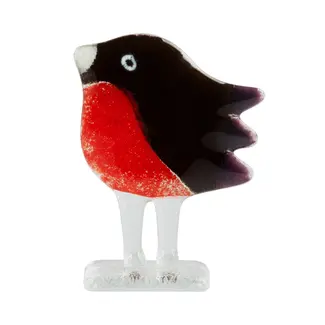 Glass Studio Habrat Habrat Glas - Goudvink, rood.zwart