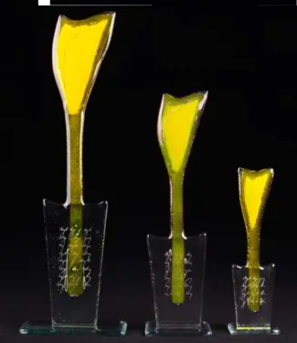 Glass Studio Habrat Studio Habrat - Gelbe Glastulpe