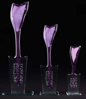 Glass Studio Habrat Studio Habrat - lila Glastulpe