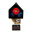 Glasstudio Habrat - Golden Head nr. 4 blau/rot - Glas & 24kt Gold