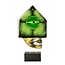 Glasstudio Habrat - Golden Head nr. 4 limette - Glas & 24kt Gold