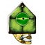 Glasstudio Habrat - Golden Head nr. 4 limette - Glas & 24kt Gold