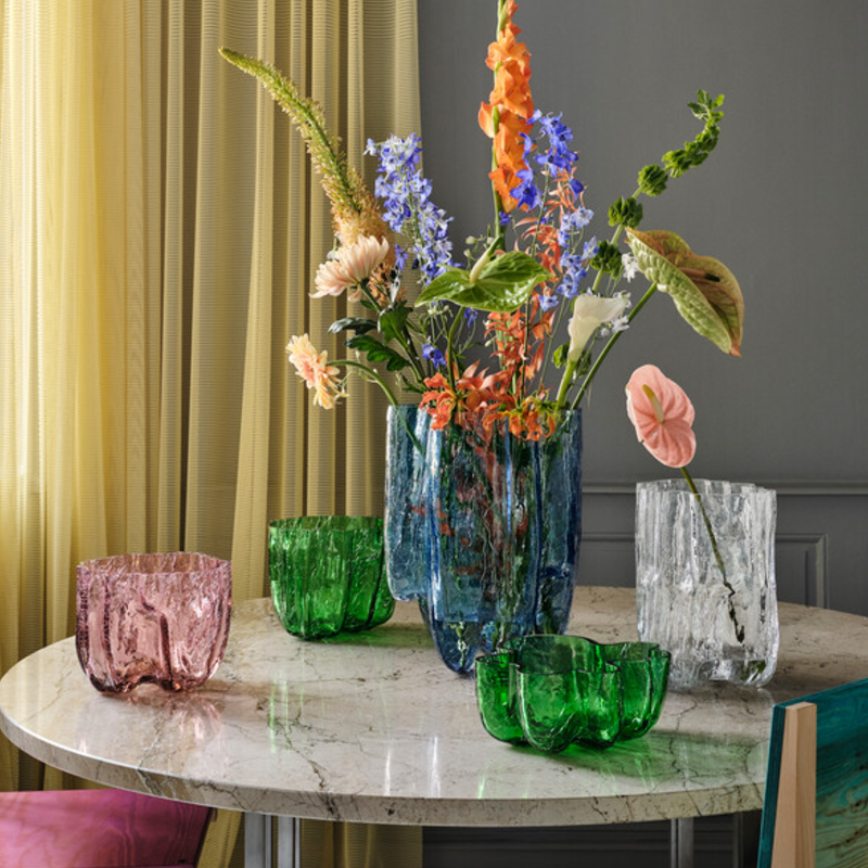 De mooiste handgemaakte Vazen en schalen uit mondgeblazen glas en kristal