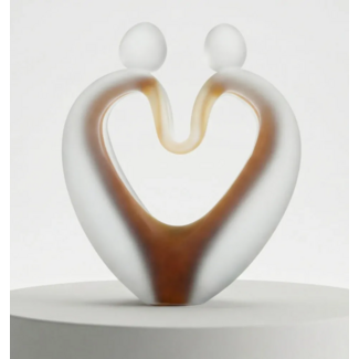 Ozzaro Kristal Tsjechië Ozzaro kristalobject Verbondenheid bruin, gematteerd