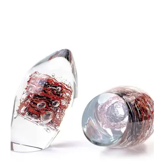 Ozzaro Kristal Tsjechië Ozzaro Kristal - Luxe glasobject "Knot" rood.zwart