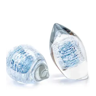 Ozzaro Kristal Tsjechië Ozzaro Kristal - Luxe glasobject "Knot" blauw/wit