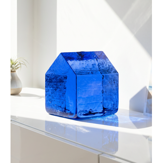Bertil Vallien Kosta Boda - House 7,5cm blauw