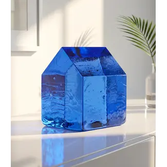 Bertil Vallien Kosta Boda - House 12cm blauw