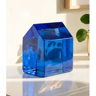 Bertil Vallien Kosta Boda - House 14cm blau
