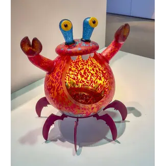Borowski glaskunst schaal Chuck rood-oranje - Glaskunst Art