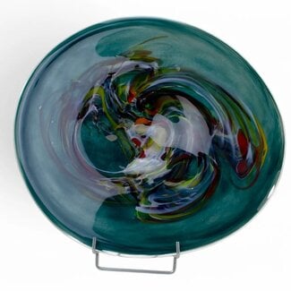 Loranto Glas Loranto glaskunst schaal Green Life Ø40cm