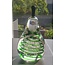Leerdam kristal Peer - groene spiraal 1990