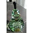 Leerdam kristal Peer - groene spiraal 1990