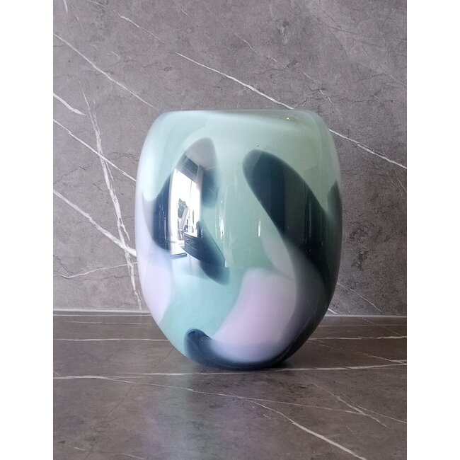 Unikatvase von Cees van Olst – Grau-Grün (2000)