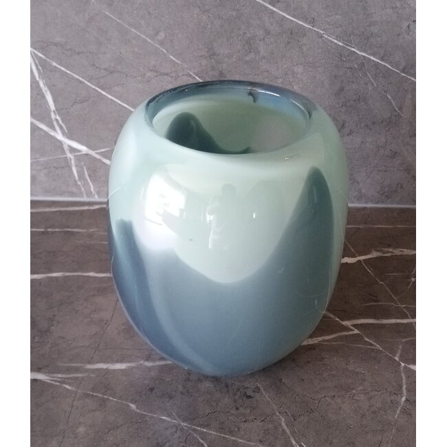 Unikatvase von Cees van Olst – Grau-Grün (2000)