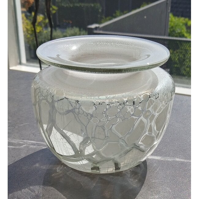 W.J. Rozendaal- Craquelé Vase Weiß (1930)