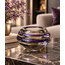 Luxe Boheemse kristallen schaal Smoke & Violet – Transparant rookgrijs – Ø 16 cm