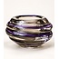 Edle böhmische Kristallschale Smoke & Violet – Transparent Rauchgrau – Ø 16 cm