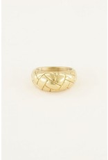 Ring met kruisjes goud