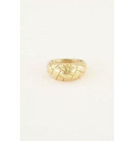 Ring met kruisjes goud