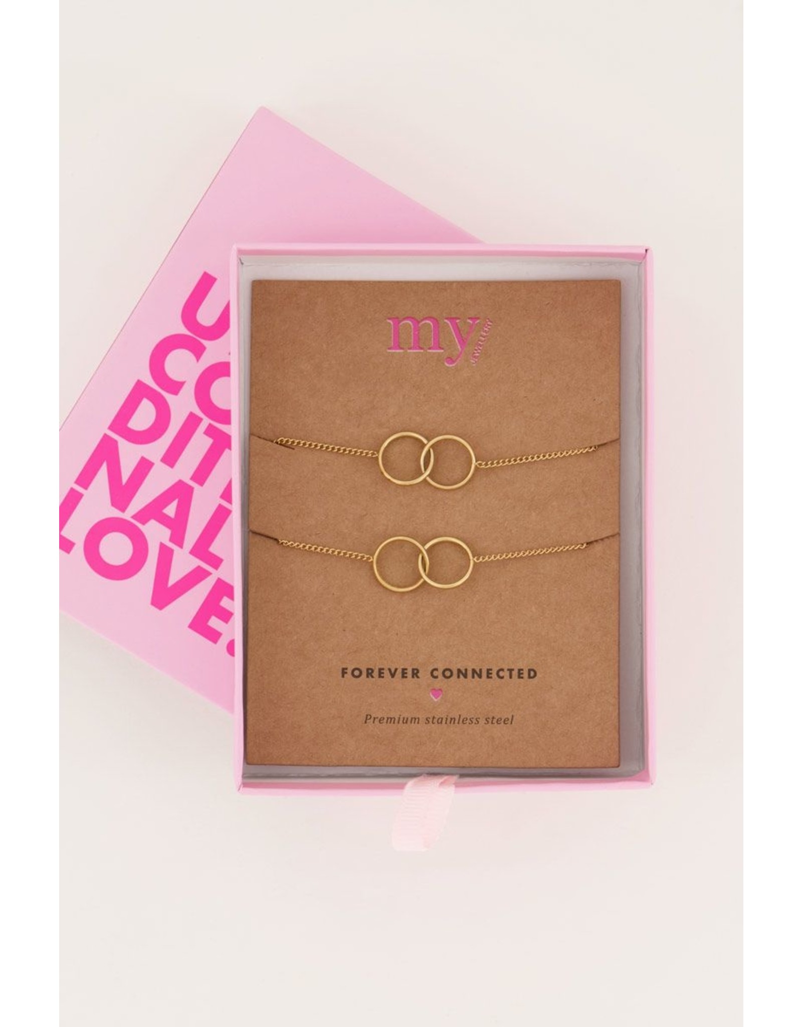 Armbandjes forever connected goud