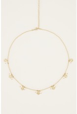 Ketting pareltjes en rondjes goud