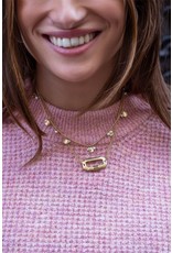 Ketting pareltjes en rondjes goud