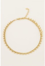 Enkelbandje bolletjes goud