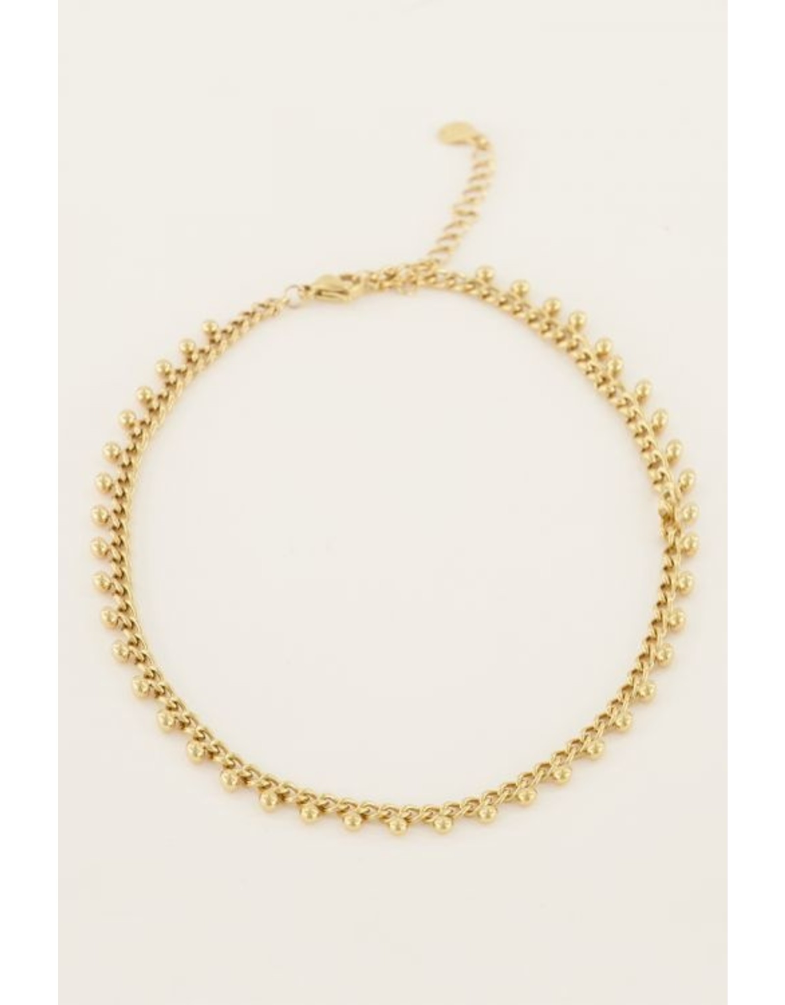 Enkelbandje bolletjes goud