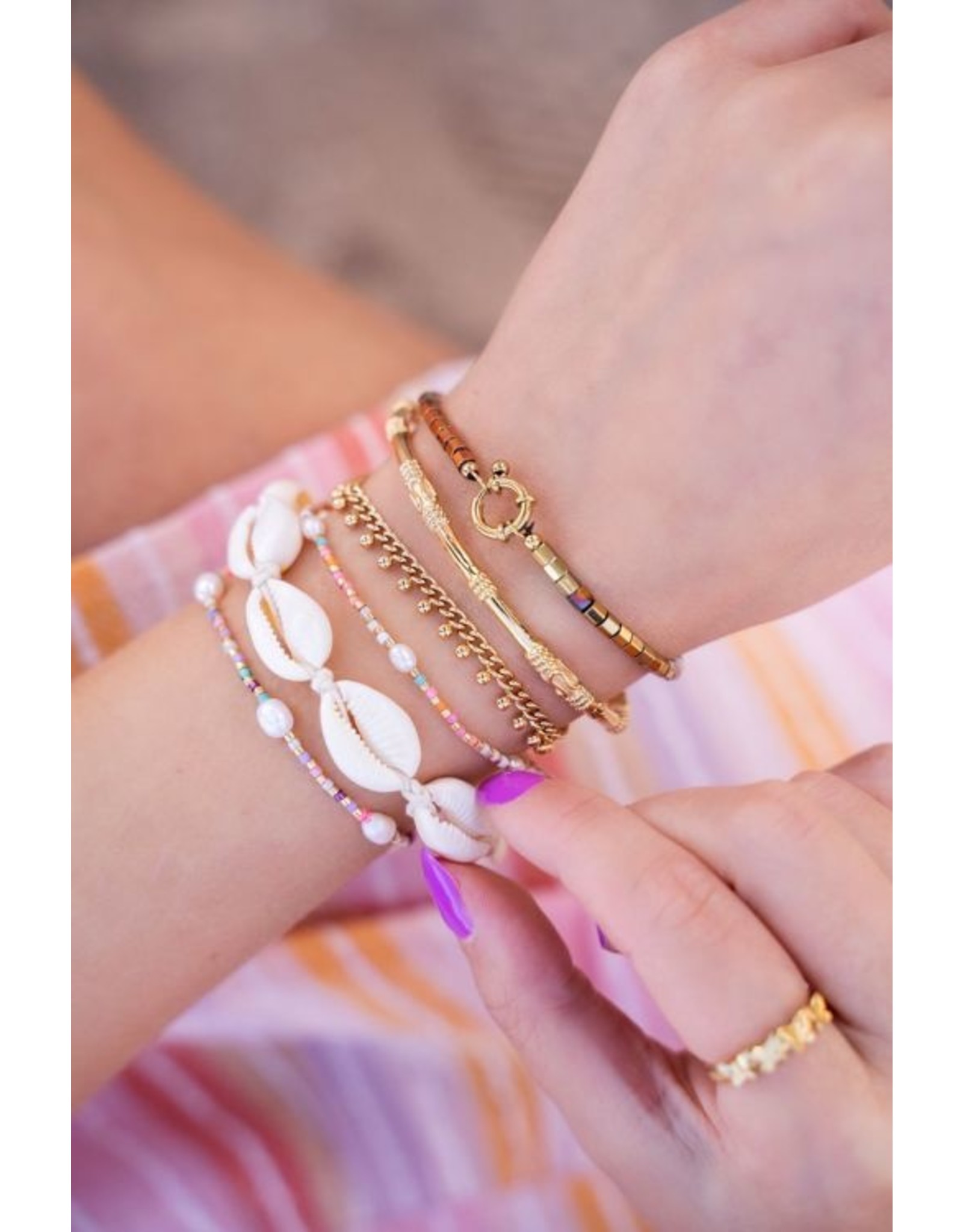 Armband bolletjes goud