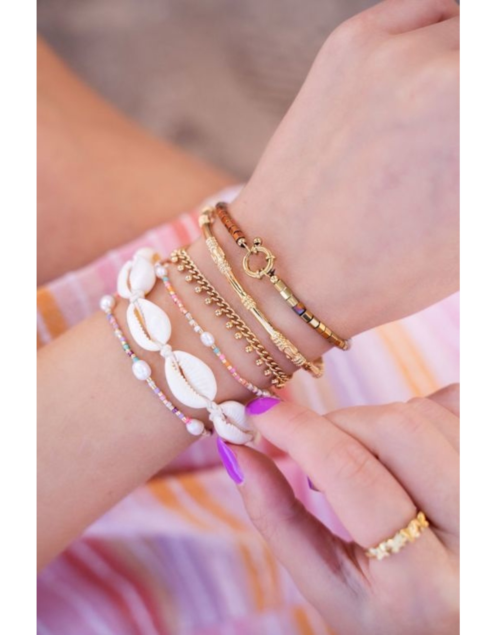 Armband bolletjes goud