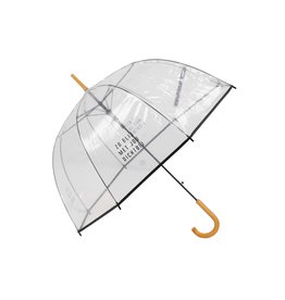 Paraplu 'Zo blij met jou dichtbij' transparant