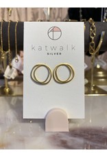 Oorstekers goud dubbel rond