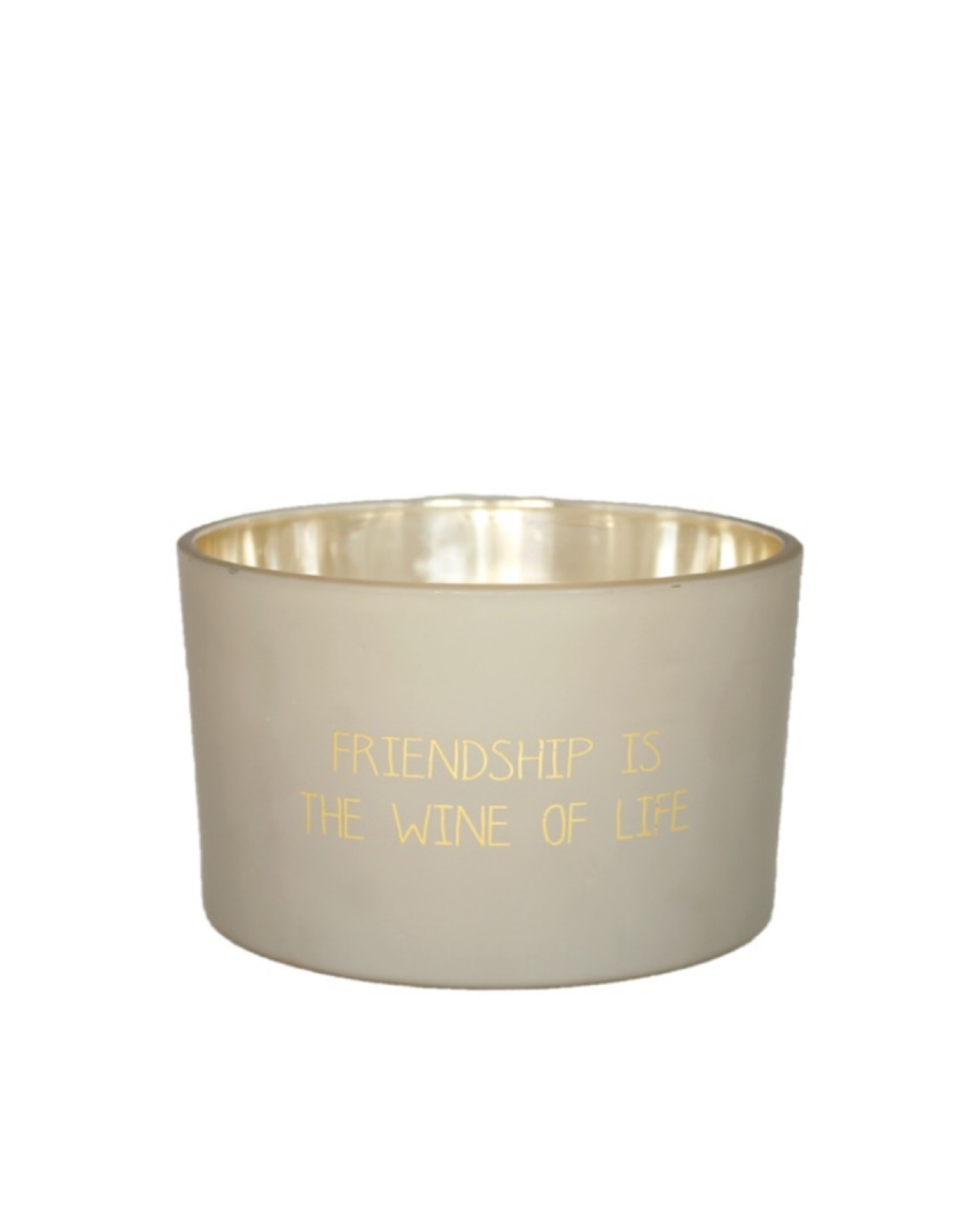 Geurkaars Friendship is the wine of life