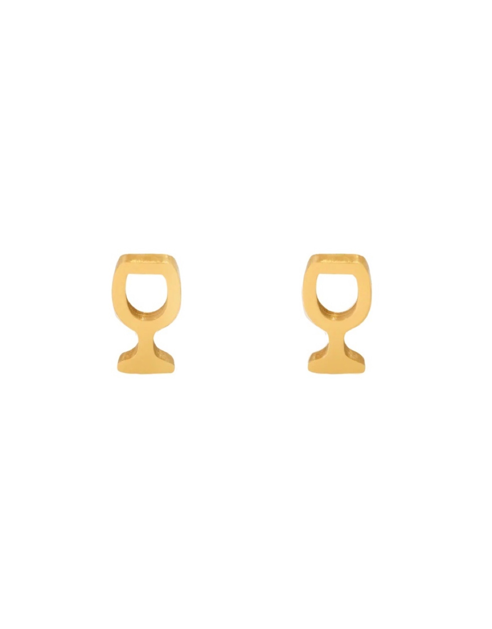 Studs Wine glass goud