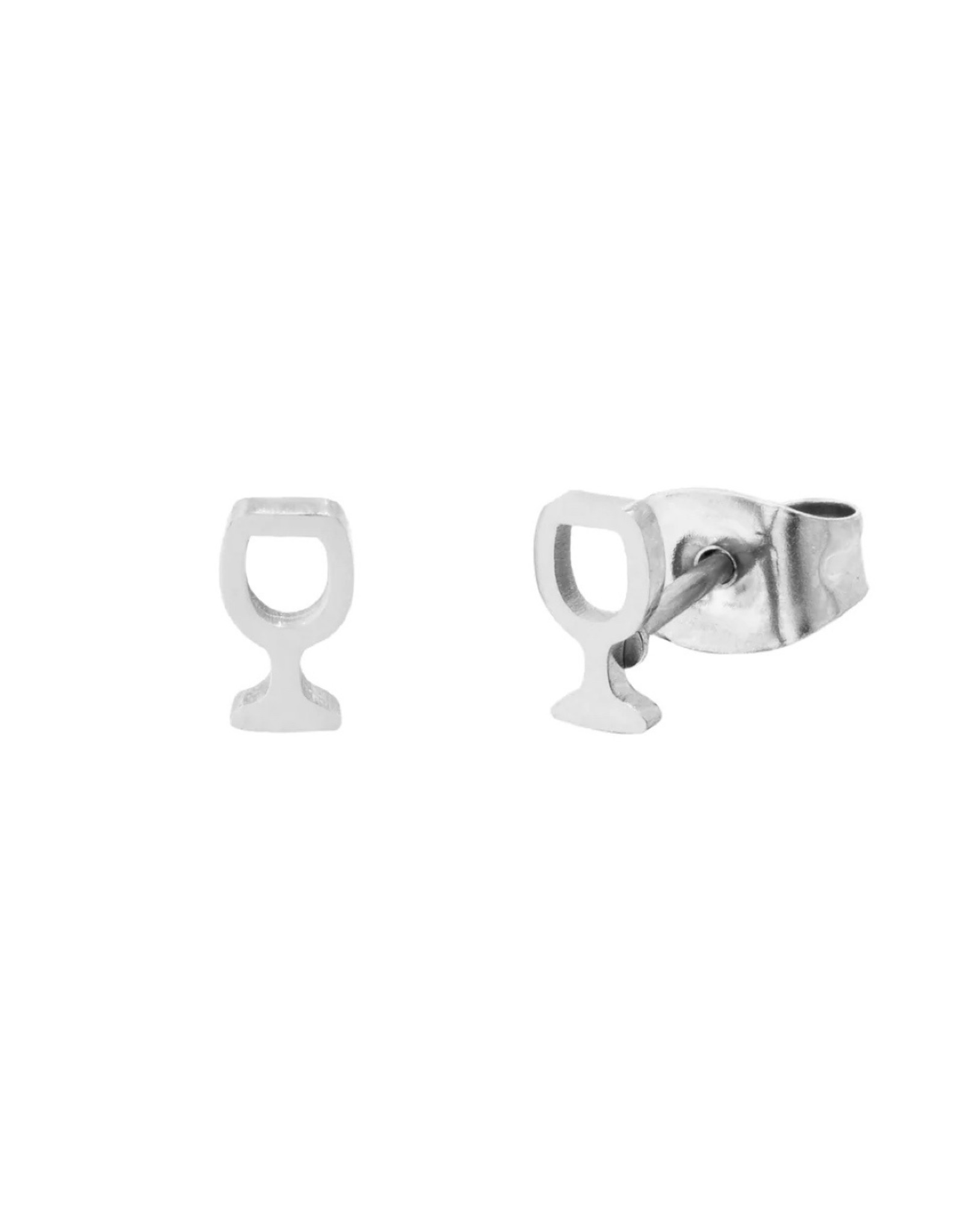 Studs Wine glass zilver