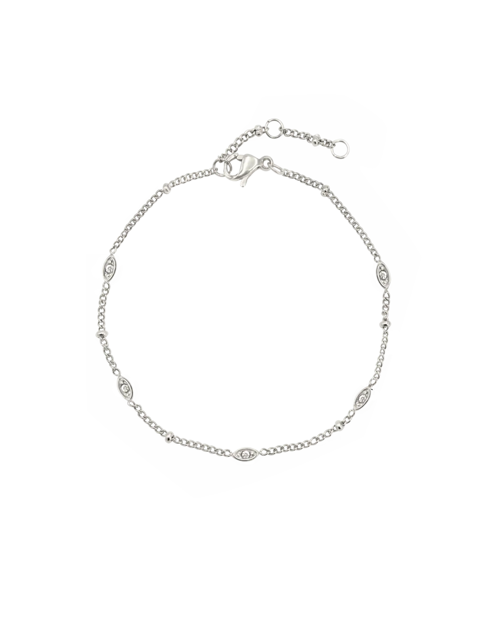 Armband sparkling eyes zilver