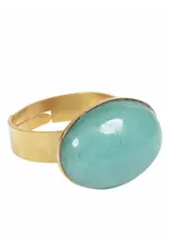 Ring ovaal turquoise