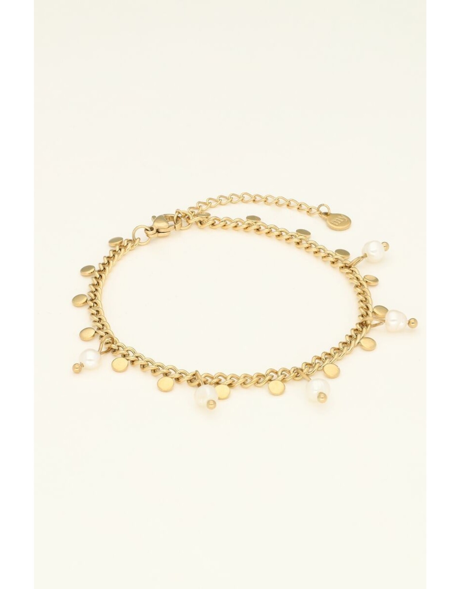 Armband munten en parels