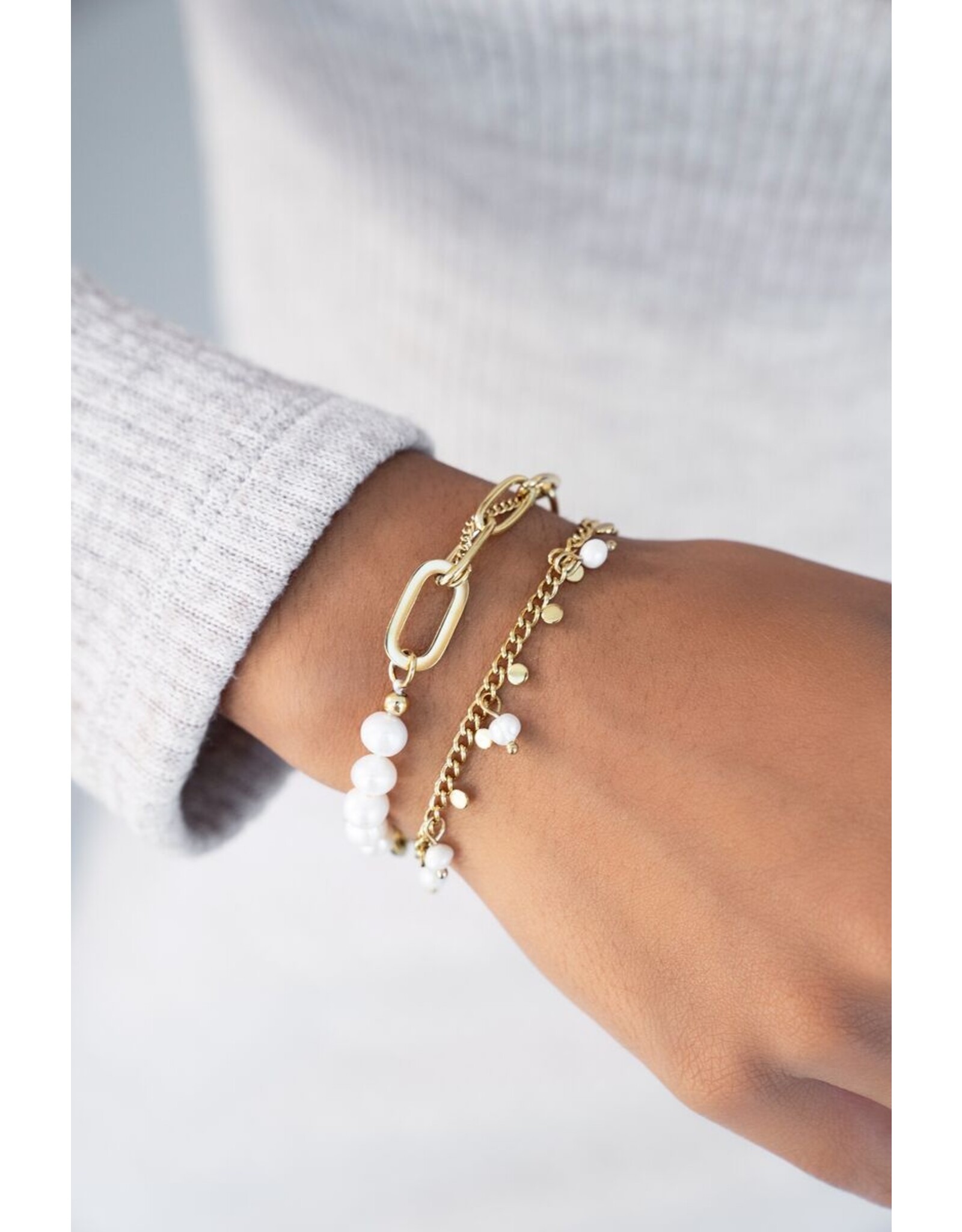 Armband munten en parels