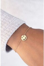 Armband smiley goud