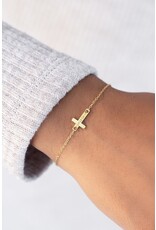 Armband kruisje goud